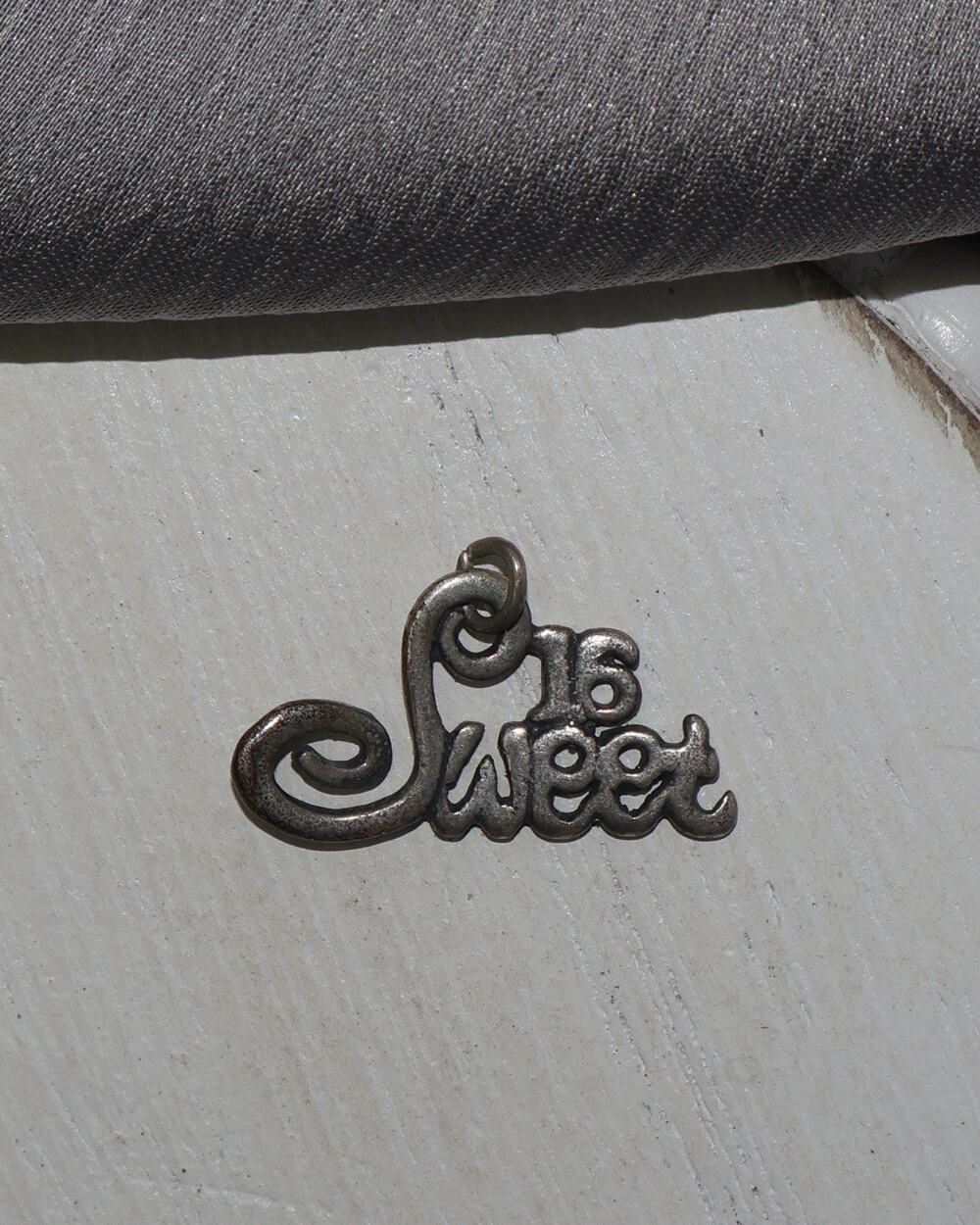 Sweet 16 Sterling Silver Charm 1.1G / 0.5in